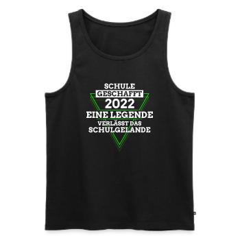 Schulabschluss Abitur Realschule Gesamtschule - Männer Premium Bio Tank Top - Schwarz - Vorne - Michal (187cm)