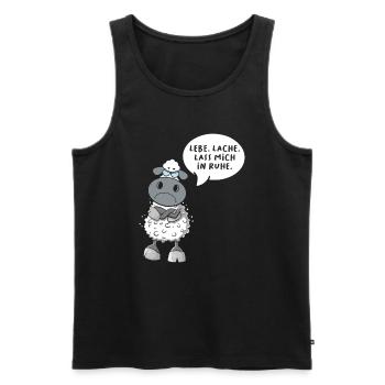 Lebe Lache Lass Mich In Ruhe - Männer Premium Bio Tank Top - Schwarz - Vorne - AI Model Male 178 light (178cm)