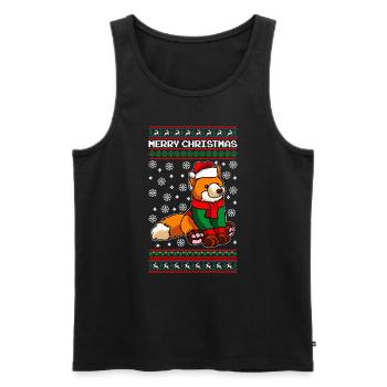 Fuchs Ugly Christmas - Männer Premium Bio Tank Top - Schwarz - Vorne - Michal (187cm)