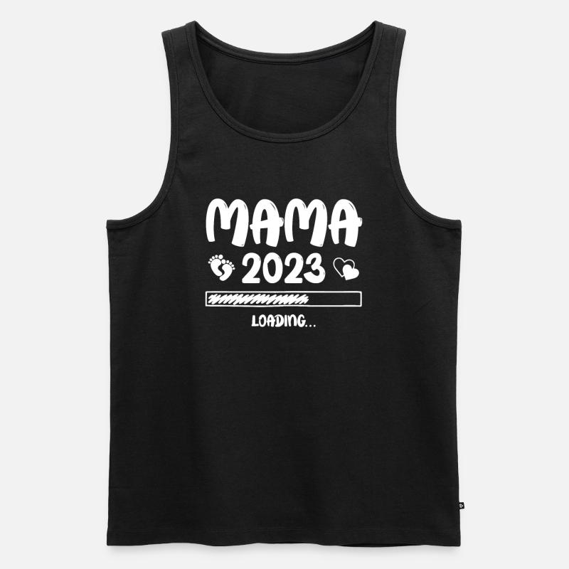 Mama Loading 2023 - Männer Premium Bio Tank Top - Schwarz