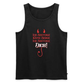 Ich Besteige Keine Berge Ich Besteige Dich - Männer Premium Bio Tank Top - Schwarz - Vorne - AI Model Male 178 light (178cm)