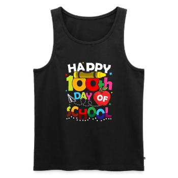 Happy 100th Day Of School - Men's Premium Organic Tank Top - black - Front - Michal (187cm)