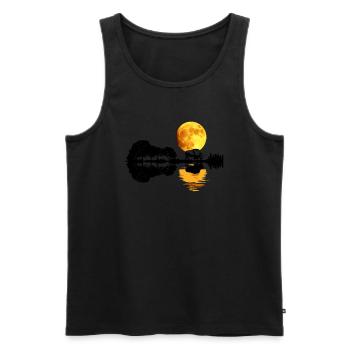 Buffalo Moon Acoustic Guitar Moon Lake Shadow - Men's Premium Organic Tank Top - black - Front - AI Model Male 178 light (178cm)