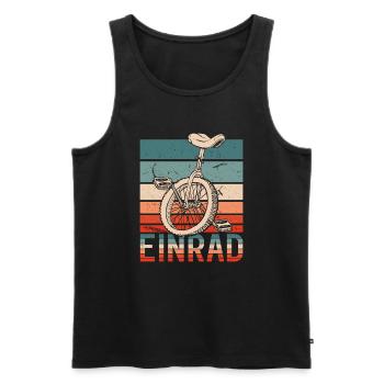Einrad Retro Einradfahrer Einradfahrerin - Männer Premium Bio Tank Top - Schwarz - Vorne - Michal (187cm)