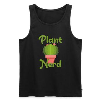 Nerd des plantes - Débardeur bio Premium Homme - noir - Devant - AI Model Male 178 light (178cm)