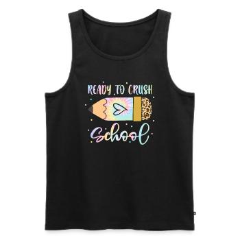 Schoolchild Ready To Crush School - Men's Premium Organic Tank Top - black - Front - Michal (187cm)