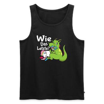 Drachen Wie Das Letzte Einhorn frisst Drache - Männer Premium Bio Tank Top - Schwarz - Vorne - Michal (187cm)
