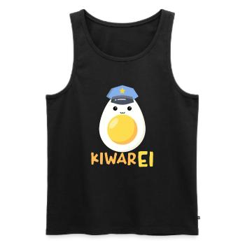 Kiwarei Austria Police Funny Egg Costume - Men's Premium Organic Tank Top - black - Front - AI Model Male 178 light (178cm)