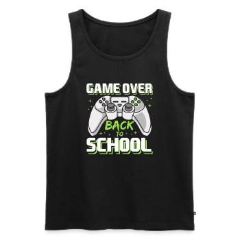 Start of School Game Over Gaming First day of school - Men's Premium Organic Tank Top - black - Front - AI Model Male 178 light (178cm)