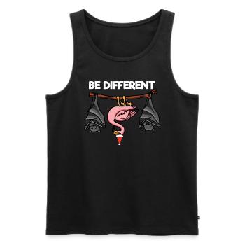 Be Different Flamingo Fledermaus Weihnachtsmann - Männer Premium Bio Tank Top - Schwarz - Vorne - Michal (187cm)