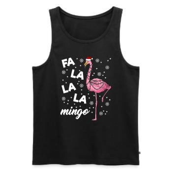 Falalalamingo Flamingo Christmas - Männer Premium Bio Tank Top - Schwarz - Vorne - Michal (187cm)