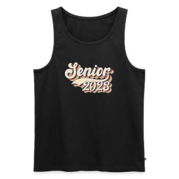 Senior 2023 Retiree 2023 - Männer Premium Bio Tank Top - Schwarz - Vorne - Michal (187cm)