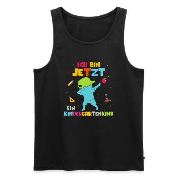 Ich bin jetzt ein Kindergartenkind Dabbing Junge - Männer Premium Bio Tank Top - Schwarz - Vorne - Michal (187cm)