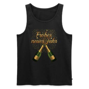 Frohes neues Jahr - Männer Premium Bio Tank Top - Schwarz - Vorne - Michal (187cm)