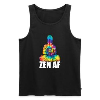 Zen AF Bouddha Namaste Yoga Méditez Entraînement - Débardeur bio Premium Homme - noir - Devant - Michal (187cm)