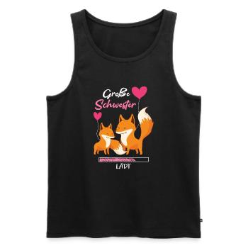 Große Schwester Lädt Fuchs Geschwister - Männer Premium Bio Tank Top - Schwarz - Vorne - Michal (187cm)