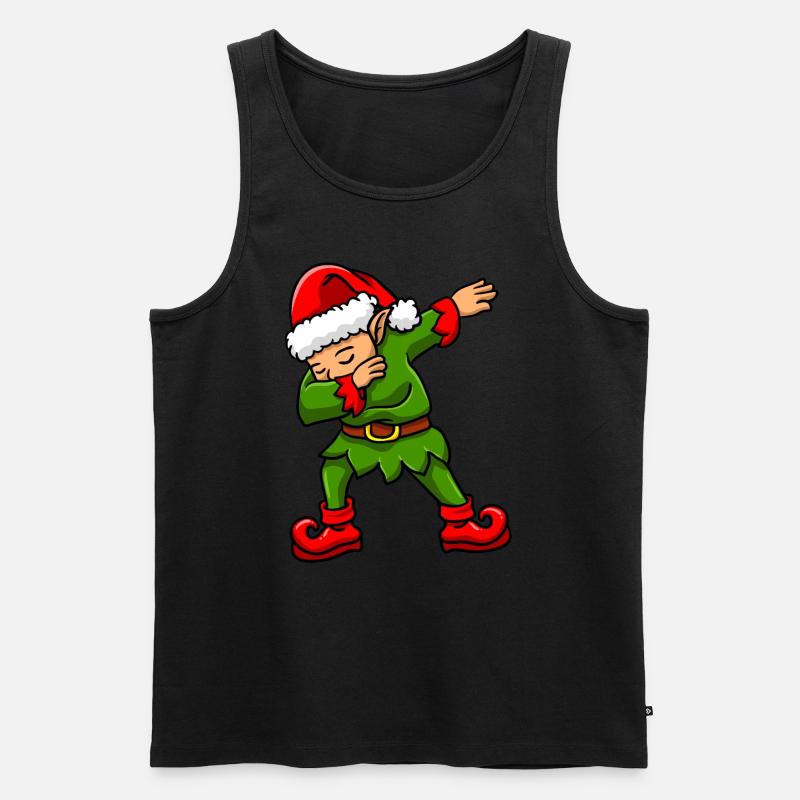 Dabbing Elfe - Männer Premium Bio Tank Top - Schwarz