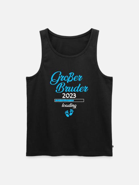 Großer Bruder 2023 Loading - Männer Premium Bio Tank Top - Schwarz
