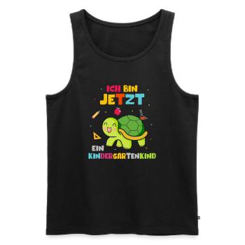 Ich bin jetzt ein Kindergartenkind Kindergarten - Männer Premium Bio Tank Top - Schwarz - Vorne - Michal (187cm)