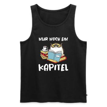 Nur Noch Ein Kapitel Bücher Kettenleser - Männer Premium Bio Tank Top - Schwarz - Vorne - AI Model Male 178 light (178cm)