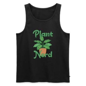 Plant Nerd Plant Flower - Débardeur bio Premium Homme - noir - Devant - AI Model Male 178 light (178cm)