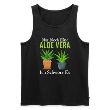 Nur Noch Eine Aloe Vera Ich Schwöre Es Pflanze - Männer Premium Bio Tank Top - Schwarz - Vorne - AI Model Male 178 light (178cm)