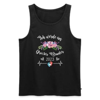 Großer Bruder 2023 - Männer Premium Bio Tank Top - Schwarz - Vorne - Michal (187cm)