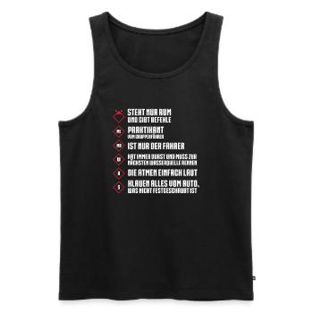Löschgruppe Feuerwehr FFW Löschgruppen - Männer Premium Bio Tank Top - Schwarz - Vorne - Michal (187cm)
