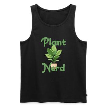 Plant Nerd - Men's Premium Organic Tank Top - black - Front - Michal (187cm)