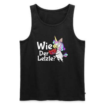 Drachen Wie Das Letzte Einhorn frisst Drache - Männer Premium Bio Tank Top - Schwarz - Vorne - Michal (187cm)