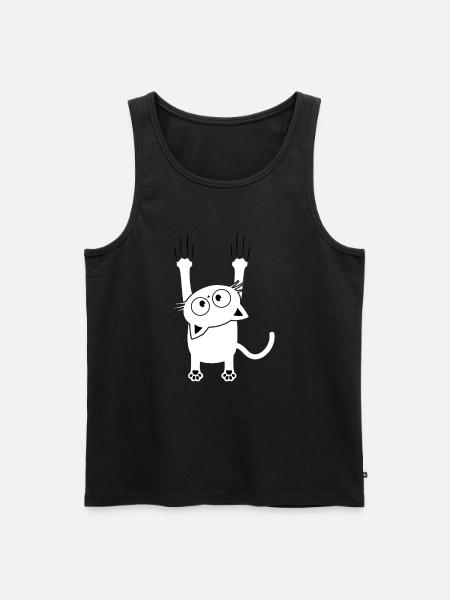 Cat falls scratch kitten - Men's Premium Organic Tank Top - black