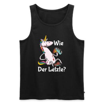 Drachen Wie Das Letzte Einhorn frisst Drache - Männer Premium Bio Tank Top - Schwarz - Vorne - Michal (187cm)