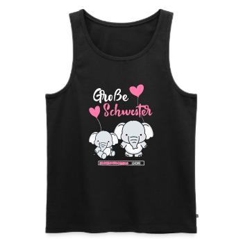 Große Schwester Lädt - Männer Premium Bio Tank Top - Schwarz - Vorne - Michal (187cm)