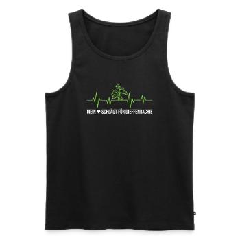 My heart beats for Dieffenbachia's heartbeat - Men's Premium Organic Tank Top - black - Front - Michal (187cm)