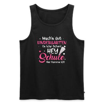 Machs gut Kindergarten Schule Ich Komme Schultüte - Männer Premium Bio Tank Top - Schwarz - Vorne - Michal (187cm)
