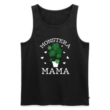 Monstera Mama - Männer Premium Bio Tank Top - Schwarz - Vorne - Michal (187cm)