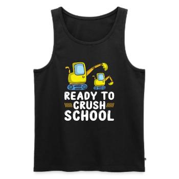 Erste Klasse Schüler Ready To Crush School Bagger - Männer Premium Bio Tank Top - Schwarz - Vorne - AI Model Male 178 light (178cm)