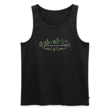 Pflanzenmudddi Pflanzenmama Plant Lady - Männer Premium Bio Tank Top - Schwarz - Vorne - AI Model Male 178 light (178cm)