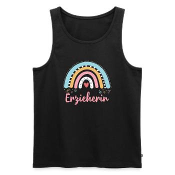 Éducateur Rainbow Pedagogue Enseignant de maternelle - Débardeur bio Premium Homme - noir - Devant - Michal (187cm)