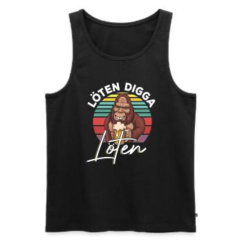 Löten Digga Löten Bigfoot Bier Saufen - Männer Premium Bio Tank Top - Schwarz - Vorne - Michal (187cm)