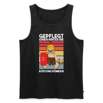 Gepflegt Einen Hinter Die Rüstung Römern - Männer Premium Bio Tank Top - Schwarz - Vorne - Michal (187cm)