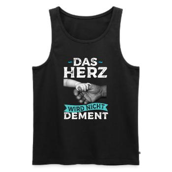 Das Herz Wird Nicht Dement Pflege Altenpfleger - Männer Premium Bio Tank Top - Schwarz - Vorne - Michal (187cm)