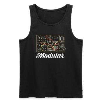 Modular Electronic Musical Synthesizer - Männer Premium Bio Tank Top - Schwarz - Vorne - AI Model Male 178 light (178cm)