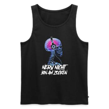 Nerv nicht bin am zocken Gamer Skelett - Männer Premium Bio Tank Top - Schwarz - Vorne - Michal (187cm)