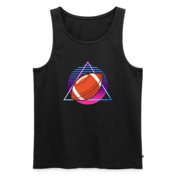 Vaporwave Football Sports Football américain - Débardeur bio Premium Homme - noir - Devant - Michal (187cm)