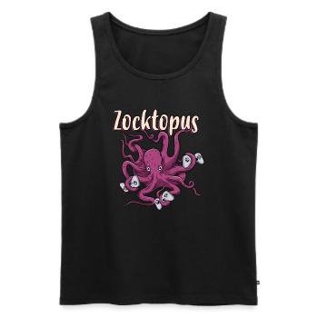 Gaming Octopus Gaming Squid Zocktopus - Débardeur bio Premium Homme - noir - Devant - Michal (187cm)