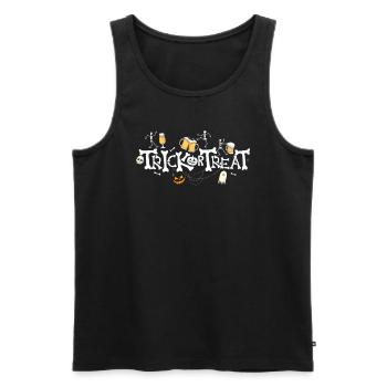 Trick Or Treat Beer - Männer Premium Bio Tank Top - Schwarz - Vorne - Michal (187cm)
