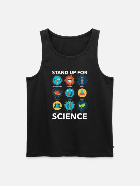 Stand Up For Science Biology Profesor de Física - Camiseta de tirantes ecológica prémium para hombre - negro