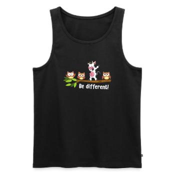 Be Different Cow Be You Autism Awareness Cow - Männer Premium Bio Tank Top - Schwarz - Vorne - Michal (187cm)