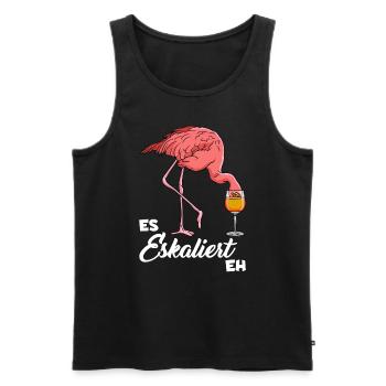 Ça dégénère quand même Flamingo Cocktail - Débardeur bio Premium Homme - noir - Devant - Michal (187cm)